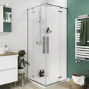 GoodHome Ezili Square Corner Shower enclosure with Hinged door (W)790mm (D)790mm