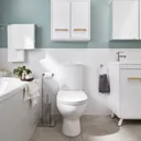 GoodHome Cavally Contemporary Close-coupled Rimless Standard Toilet set with Soft close seat