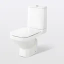 GoodHome Teesta Modern Close-coupled Rimless Standard Toilet & cistern with Soft close seat