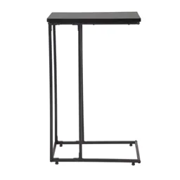 Atico Matt black Side table (H)64cm (W)40cm (D)25cm