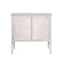 Pinilla White Acacia 2 door Tall Textured Sideboard (H)800mm (W)300mm (D)300mm