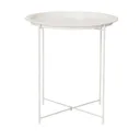 White Tray table (H)50cm (W)47cm