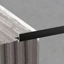 Diall Black 12.5mm Straight Aluminium Tile trim