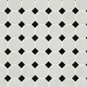 Blizi Black & white Ceramic Mosaic tile sheet, (L)295mm (W)295mm