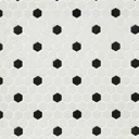 Orchidia Black & white Ceramic Mosaic tile sheet, (L)300mm (W)260mm