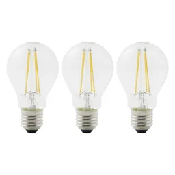 Diall 5.9W 806lm GLS Neutral white LED filament Filament Light bulb, Pack of 3