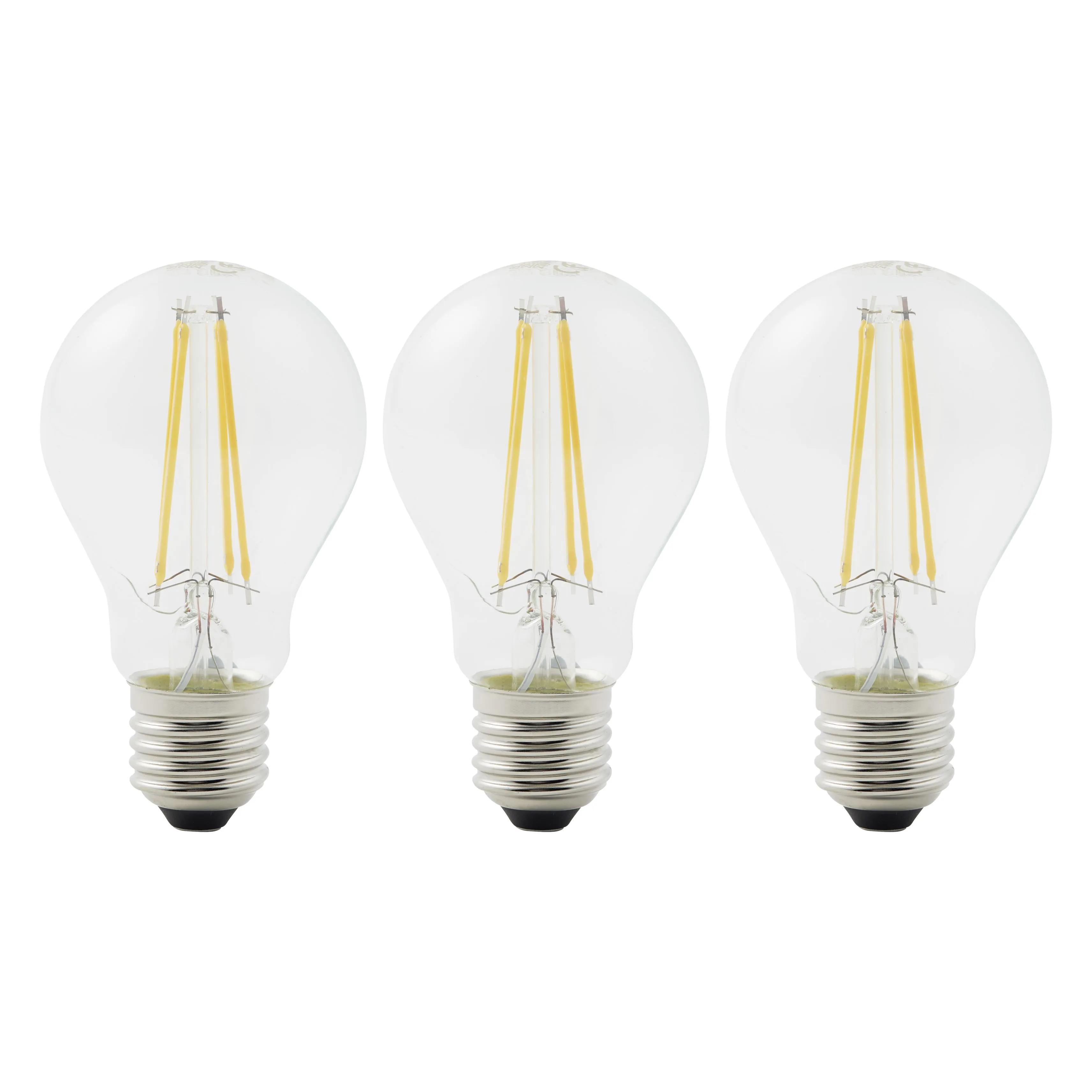 Diall 5.9W 806lm GLS Neutral white LED filament Filament Light bulb, Pack of 3