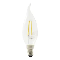 Diall 1.8W 250lm Candle Warm white LED filament Filament Light bulb