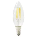 Diall 3.4W 470lm Twisted candle Warm white LED filament Filament Light bulb