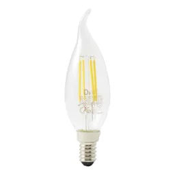 Diall B35 E14 3.4W 470lm Candle Warm white LED filament Filament Light bulb