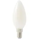 Diall 3.4W 470lm Candle Neutral white LED filament Filament Light bulb