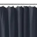 GoodHome Koros Midnight blue Plain Shower curtain (L)1800mm