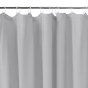GoodHome Kina High rise grey Plain Shower curtain (L)1800mm