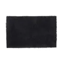 GoodHome Sedna Black Polyester Anti-slip Bath mat (L)800mm (W)500mm