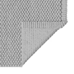 GoodHome Elland Vapor grey Cotton & polyester (PES) Anti-slip Bath mat (L)800mm (W)500mm