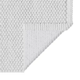 GoodHome Elland White Cotton & polyester (PES) Anti-slip Bath mat (L)800mm (W)500mm