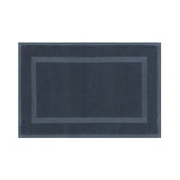 GoodHome Cellna Midnight blue Cotton Bath mat (L)800mm (W)500mm