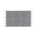GoodHome Nammu White & anthracite Cotton & polyester (PES) Anti-slip Bath mat (L)800mm (W)500mm