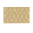 GoodHome Koros White & yellow Cotton Anti-slip Bath mat (L)800mm (W)500mm