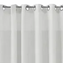 GoodHome Galene White Waffle effect Shower curtain (L)1800mm
