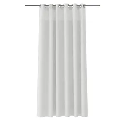GoodHome Galene White Waffle effect Shower curtain (L)1800mm