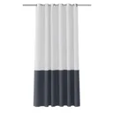 GoodHome Graphene White & midnight blue Bicolor Shower curtain (L)2000mm