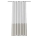 GoodHome Graphene White & pebble Bicolor Shower curtain (L)2000mm