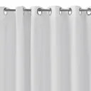GoodHome Graphene White Plain Shower curtain (L)2000mm