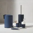 GoodHome Koros Matt Midnight blue Toilet brush & holder