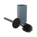 GoodHome Kina Matt Water blue Toilet brush & holder
