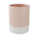 GoodHome Koros White & pink blush Ceramic Tumbler