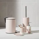 GoodHome Koros White & pink blush Ceramic Tumbler
