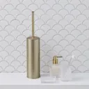 GoodHome Cavalla Transparent Ribbed effect Freestanding Soap dispenser