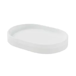 GoodHome Koros White Gloss & matt Ceramic Soap dish (W)142mm