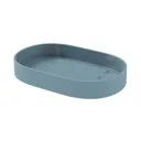 GoodHome Kina Water blue Matt Polystyrene (PS) Soap dish (W)90mm