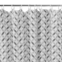 GoodHome Rohu White & grey Cement tile Shower curtain (L)1800mm