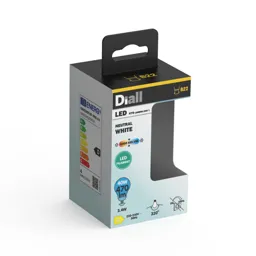 Diall B22 3.4W 470lm GLS Neutral white LED Filament Light bulb