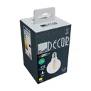 Diall G80 E27 3.4W 470lm Globe Warm white LED Filament Light bulb