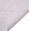GoodHome Koros White Cotton Anti-slip Bath mat (L)800mm (W)500mm