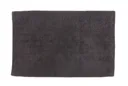 GoodHome Koros Anthracite Cotton Anti-slip Bath mat (L)800mm (W)500mm