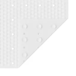 Glomma White Thermoplastic elastomer (TPE) Anti-slip Bath & shower mat (L)370mm (W)685mm