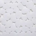GoodHome Koros White Polyvinyl chloride (PVC) Pebbles Anti-slip Bath & shower mat (L)700mm (W)330mm
