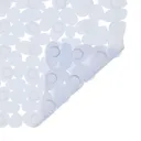 GoodHome Koros Transparent Polyvinyl chloride (PVC) Pebbles Anti-slip Bath & shower mat (L)530mm (W)530mm