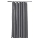 GoodHome Koros Anthracite Plain Shower curtain (L)1800mm