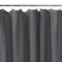 GoodHome Koros Anthracite Plain Shower curtain (L)1800mm