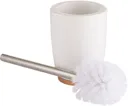 GoodHome Cervia Gloss White Toilet brush & holder
