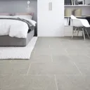 GoodHome Bossa Nova Grey Stone effect Luxury vinyl flooring tile, 1.3m² Pack of 7
