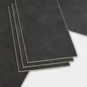 Baila Black Plain Stone effect Click fitting system Vinyl plank, Sample