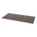 Sumbing Grey Satin Oak effect Real wood top layer Flooring Sample, (W)130mm