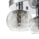 Arles Gloss Chrome & smoked glass effect 3 Lamp Ceiling light